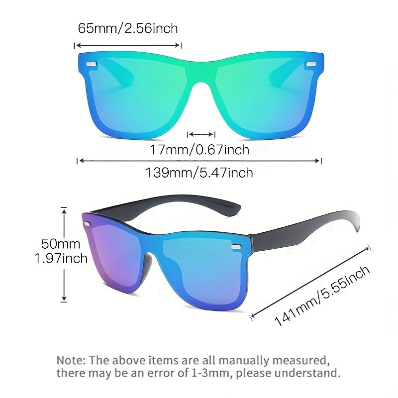 One Piece Frameless Cyberpunk Sunglasses for Women