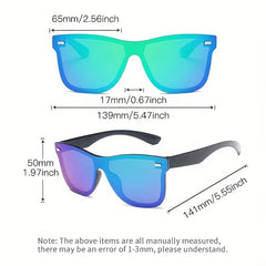 One Piece Frameless Cyberpunk Sunglasses for Women