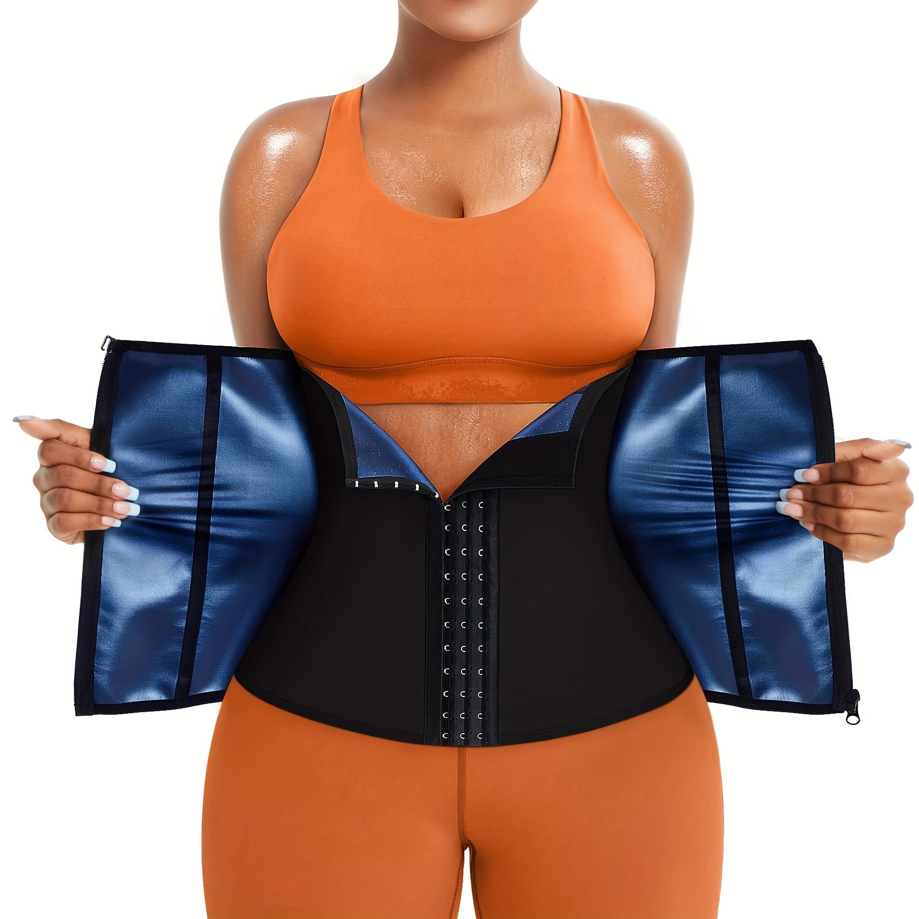 Waist Trainer Trimmer Belt Tummy Control Zipper Wrap Cincher Women's Shapewear