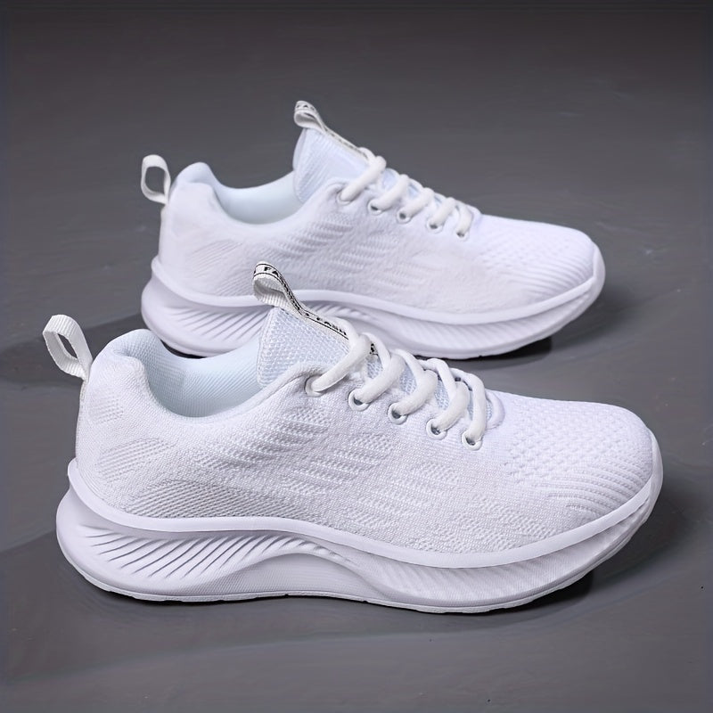 Women's Mesh Tennis Sports Shoes Lightweight Thick Bottom Travel Shoes