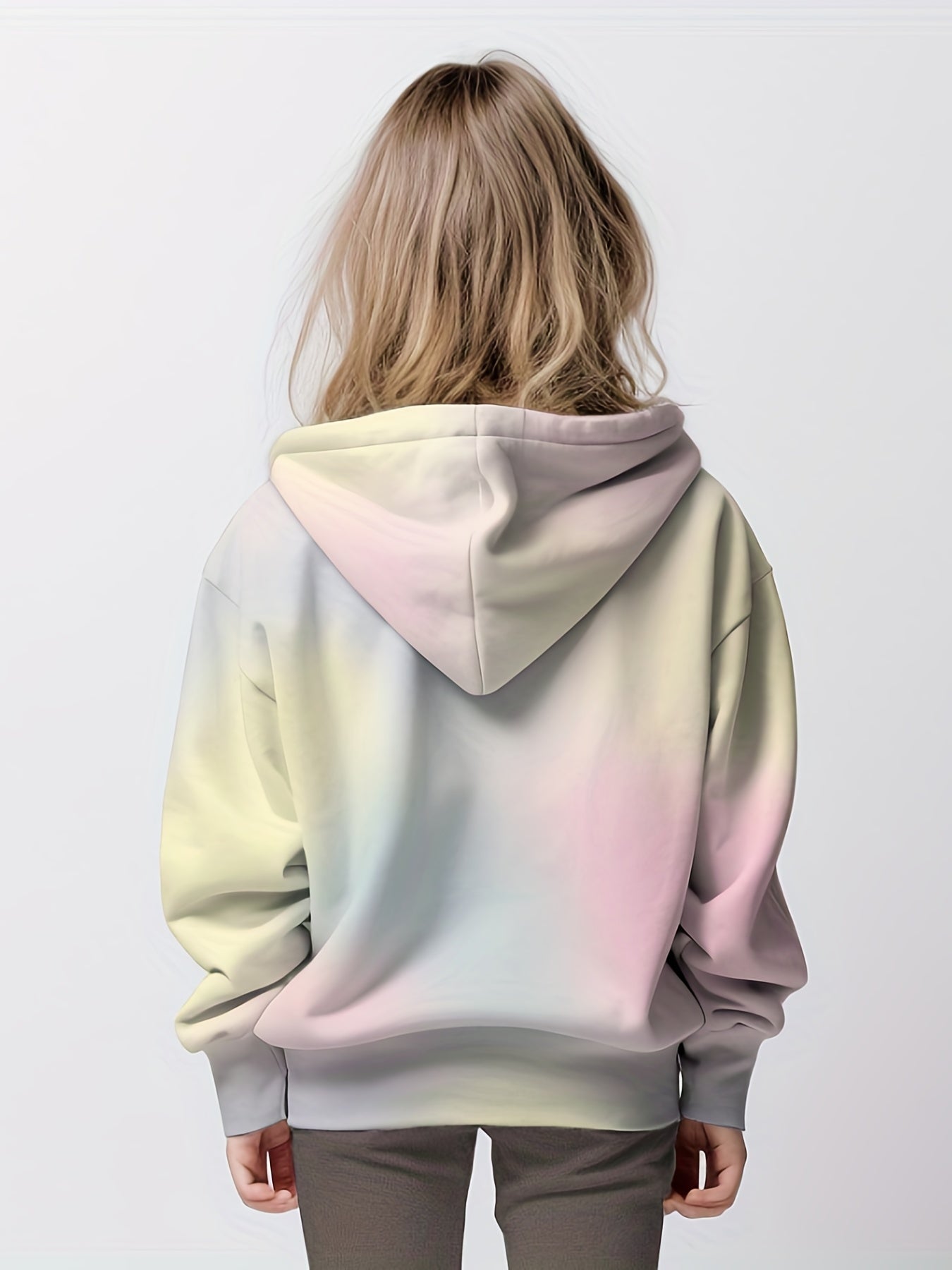 Girls Ombre Tie Dyed Sweatshirt Long Sleeve Hoodie