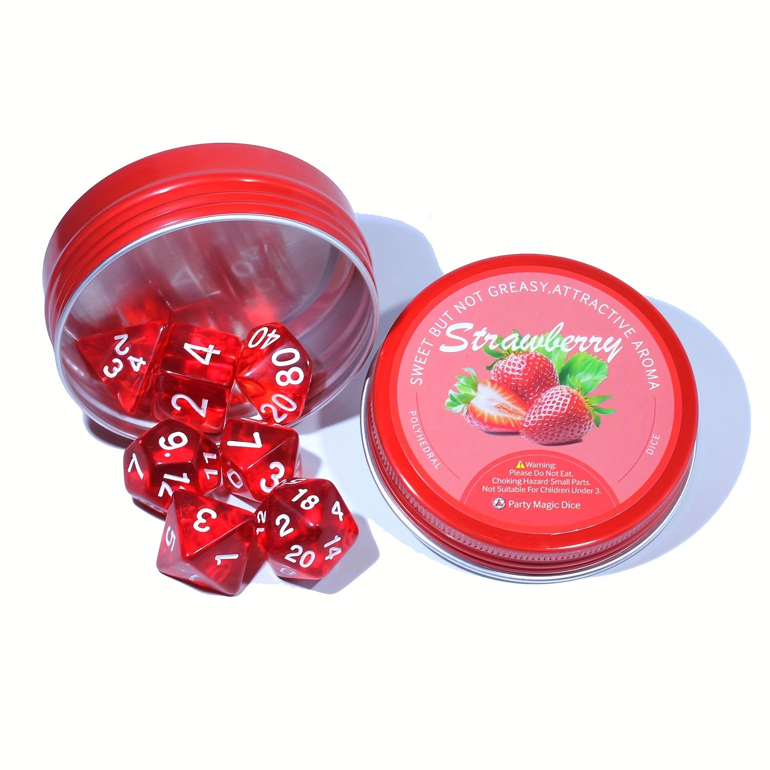 7pcs Strawberry Dice Set for Board Game Gift