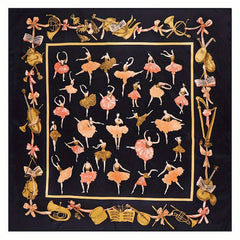 Ballet Pattern Bandana Silk Tube Top Shawl Scarf