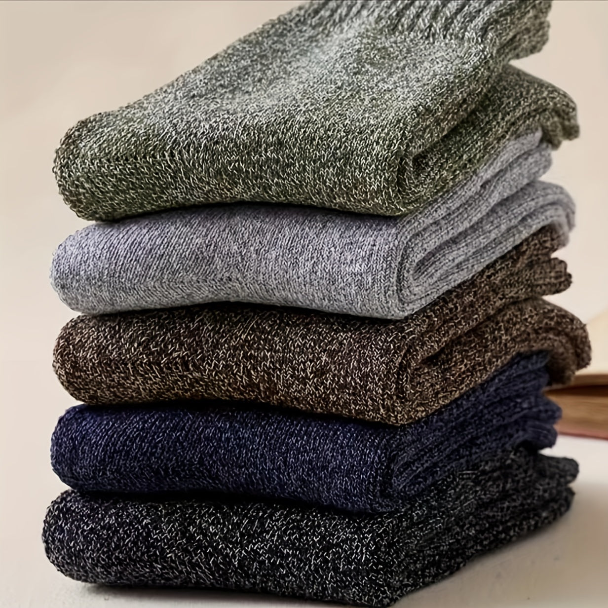 5 Pairs Outdoor Casual Warm Wool Socks for Men