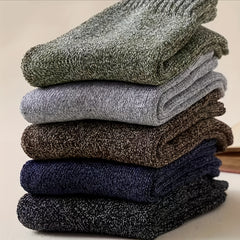 5 Pairs Outdoor Casual Warm Wool Socks for Men