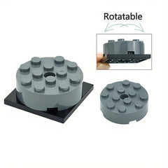 Turntable Building Blocks w/ Hole - Compatible w/ 60474, 87081, 61