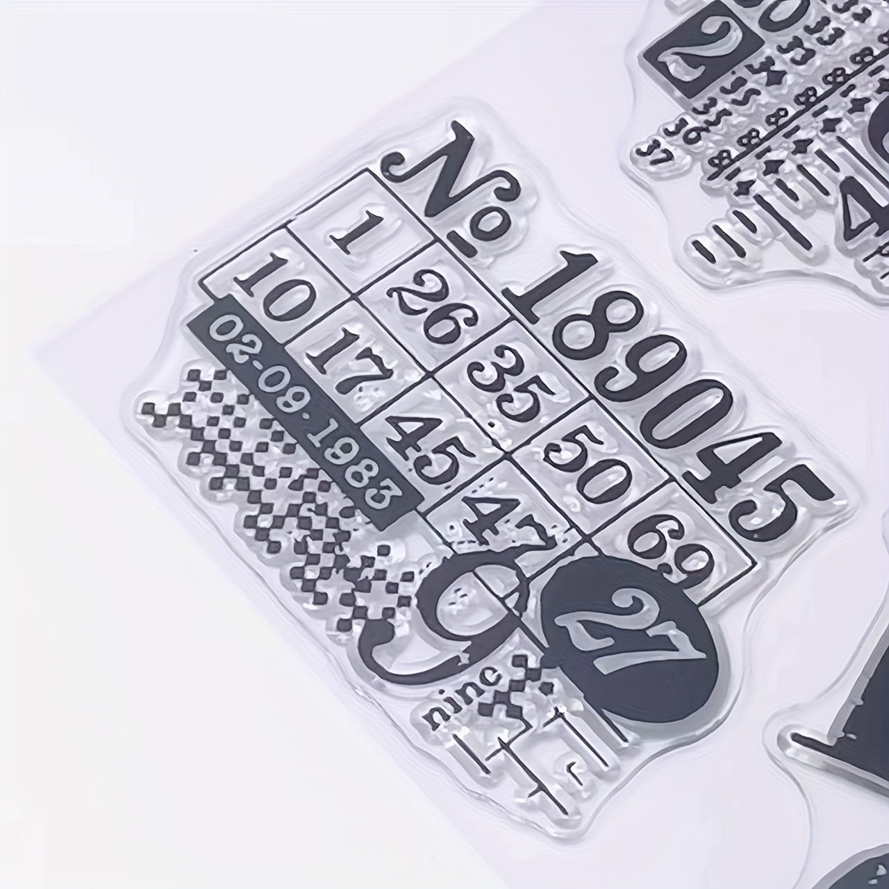 Numbers Stamps & Labels Clear Stamps DIY Crafts