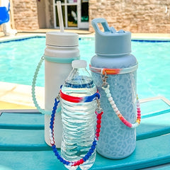 Adjustable Silicone Water Bottle Handle Rope for Hiking Travel Camping
