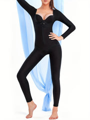 Long Sleeve Bodysuit Thigh Butt Lift Yoga Jumpsuit Activewear