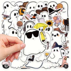 50pcs Small Ghost Stickers Waterproof for Car Guitar Skateboard Phone Laptop