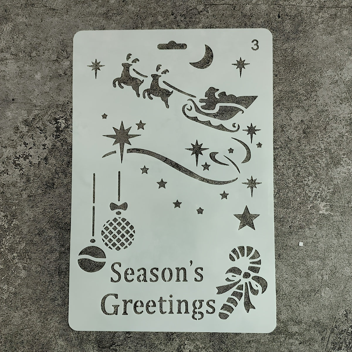 Christmas Lace Ruler Diy Photo Album Material Painting Stencil Hand Account Tool