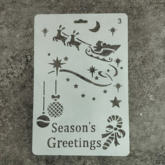 Christmas Lace Ruler Diy Photo Album Material Painting Stencil Hand Account Tool