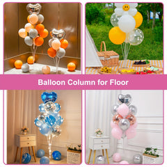 Balloon Column Stand Kit with Colorful Balloons Base and Pole