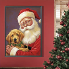 Santa Claus Canvas Painting Poster Print for Home Christmas Decor