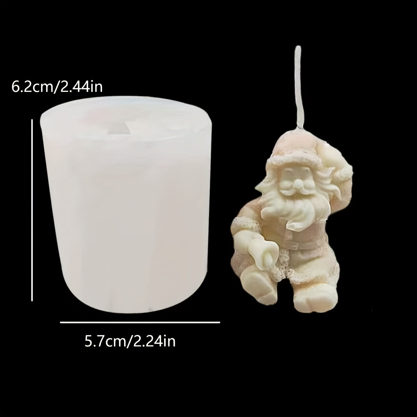 Christmas 3D Santa Claus Silicone Mold for DIY Ornaments