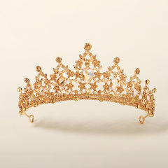 Baroque Rhinestone Crown Headband Princess Tiara