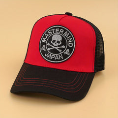 Skull Embroidery Patch Trucker Hat Vintage Hip Hop Mesh Baseball Cap