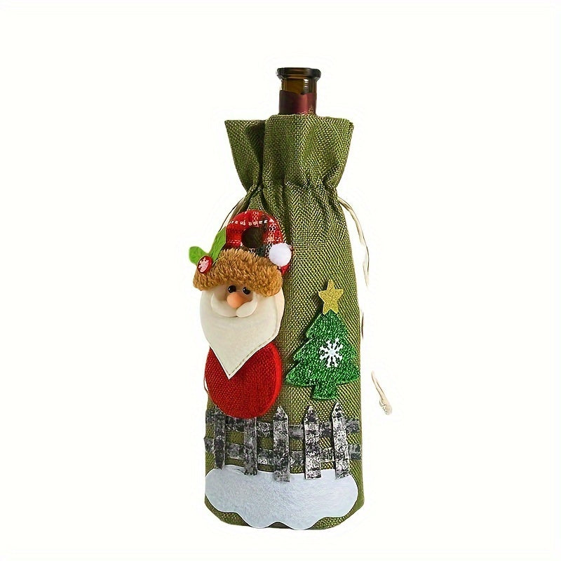 Christmas Bottle Gift Bags Wine Bottle Cover Party Supplies Decorations