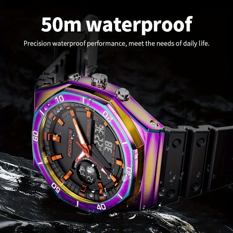 Women's Waterproof Double Display LED Alarm Sports Watch