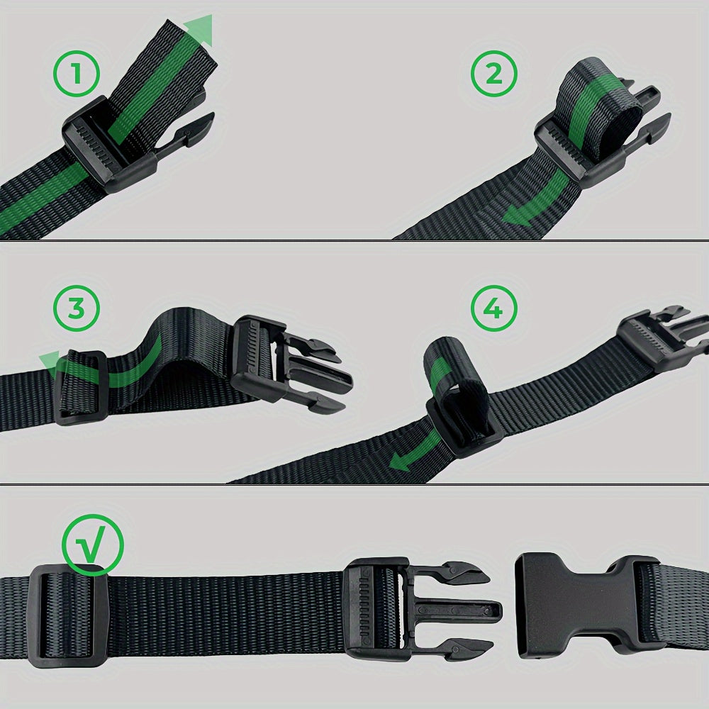 4pcs 55in Luggage Straps w/ Adjustable Buckle for Suitcase Backpack