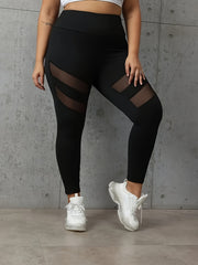 Mesh Waistband Yoga Leggings