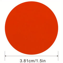 500pcs Fluorescent Red Stickers 38 1mm Dot Marker Roll