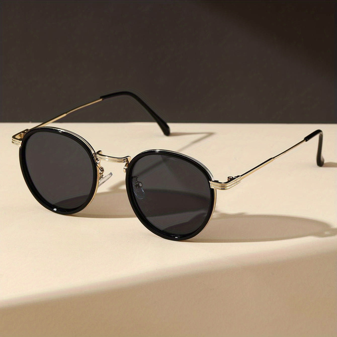 Metal Round Frame Sunglasses Vintage Cat Eye Glasses UV400