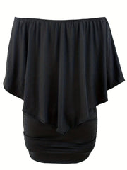 Off Shoulder Ruched Mini Dress