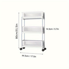 1pc 3 Layer Movable Kitchen Storage Rack Sliding Gap Pullout Storage Rack