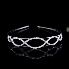 Rhinestone Queen Crown Tiara Headband Bridal Wedding Hair Accessory