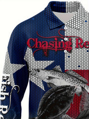 Fish 3d Pattern Men's Long Sleeve Shirt For Autumn Mens Clothing
