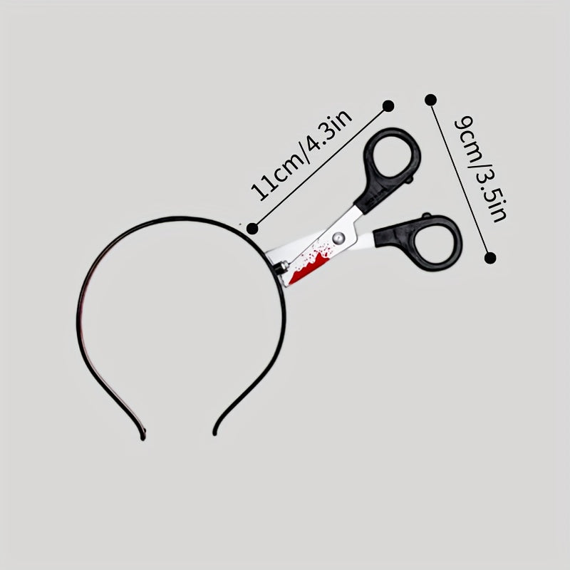Halloween Ghost Hair Hoop Scissors Head Buckles Headgear Party Props