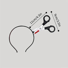 Halloween Ghost Hair Hoop Scissors Head Buckles Headgear Party Props