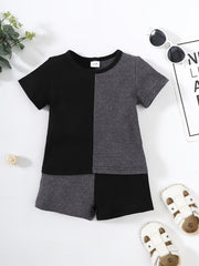 Boys Round Neck T Shirts and Shorts Set Kids Summer Clothes