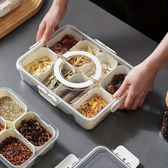 Grid Seasoning Box with Lid for Spice Storage Perfect for Apartments