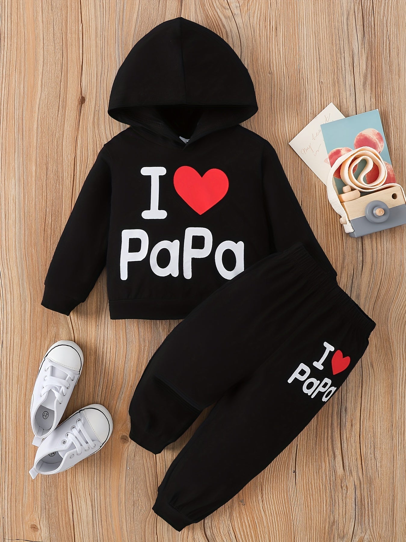 PAPA Casual Outfit Hoodie & Trousers Set for Boys