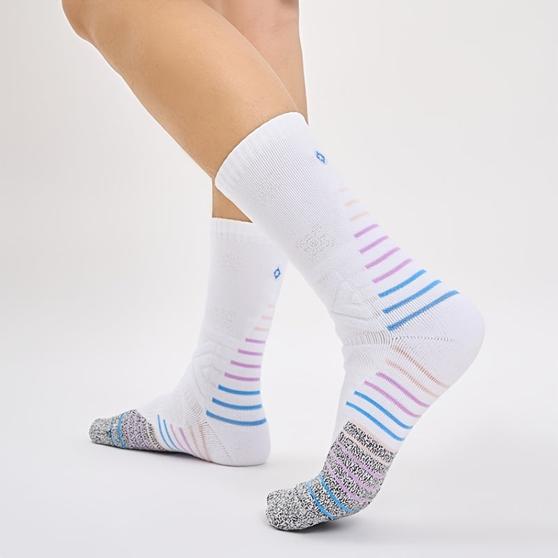 Rigorer Pro Basketball Crew Socks 4 Pack Moisture Wicking Cushioned Durable