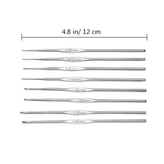 8pcs Small Sweater Needles Lace Crochet Needles DIY Wool Thread Weaving Needles