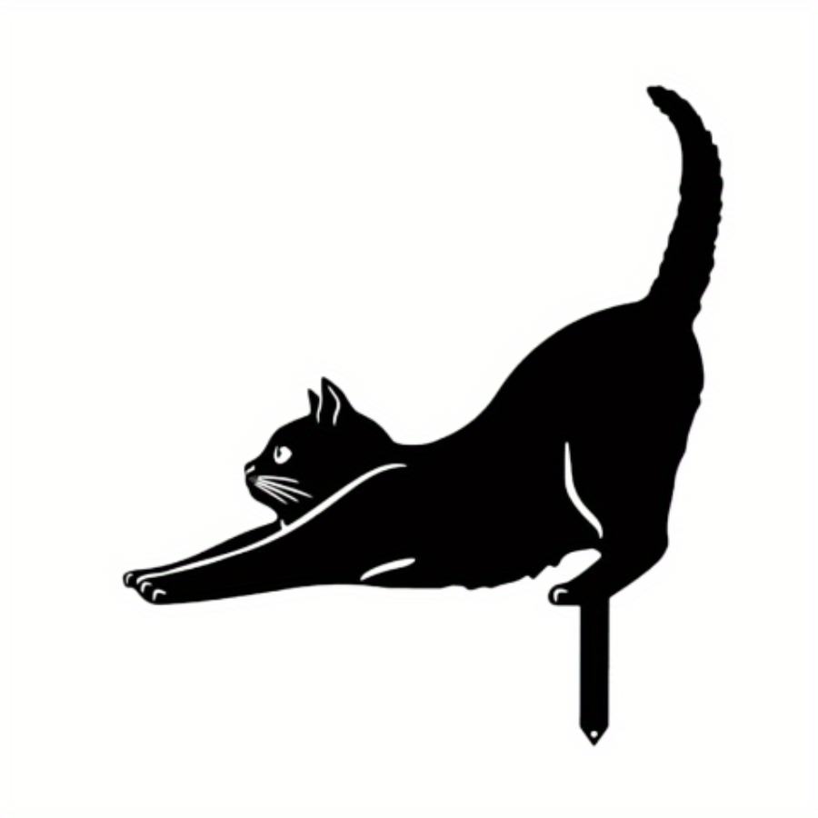 Metal Cat Silhouette Garden Decorations: Whimsical Touch for Your Yard