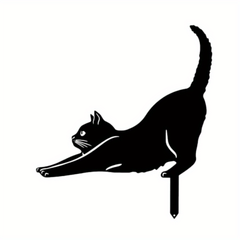 Metal Cat Silhouette Garden Decorations: Whimsical Touch for Your Yard