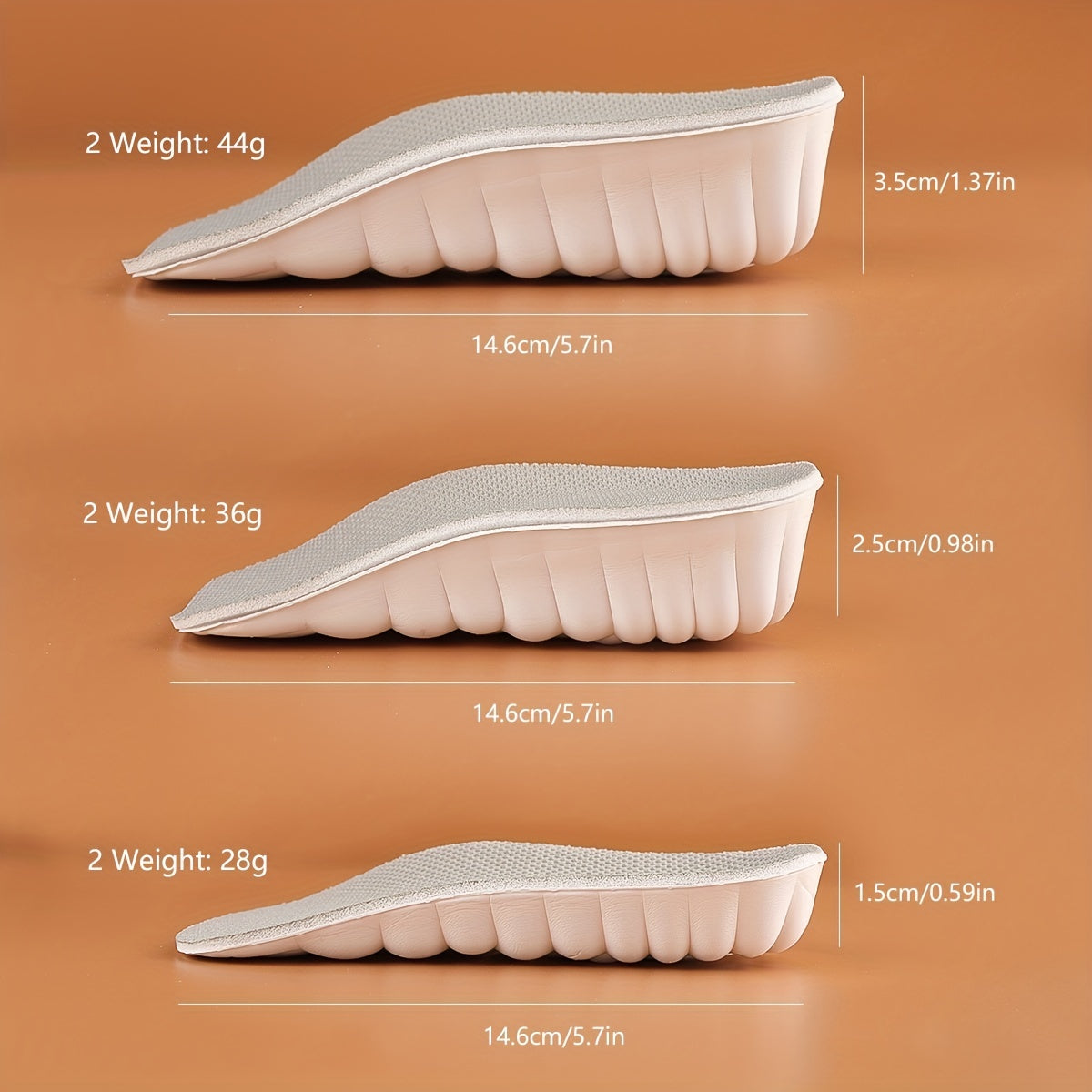 Invisible Height Increase Insoles Soft Elastic Arch Support Breathable Insoles