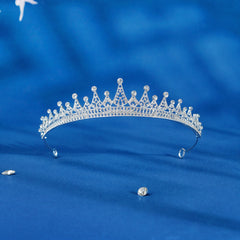 Girls Princess Tiara Queen Crown Silvery Bridal Headpiece Christmas Gift