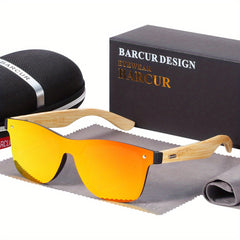 Men's Wooden Sunglasses UV Protection for Cycling