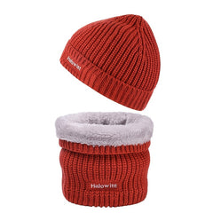 2 Pcs Autumn Winter Warm Embroidered Fleece Neck Set