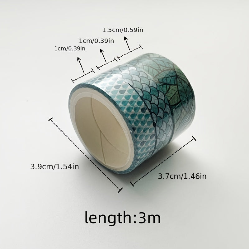 3 PCS 300cm Hand Account Tape Flower Leaf Starry Sky Plaid Creative Decoration