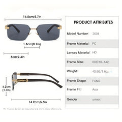 Ombre Lens Sunglasses Metal Leopard Decor UV400