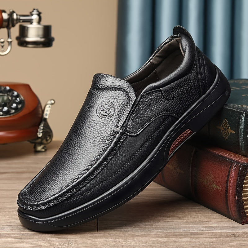Men's Comfy Moc Toe Loafers Non slip Slip On Shoes