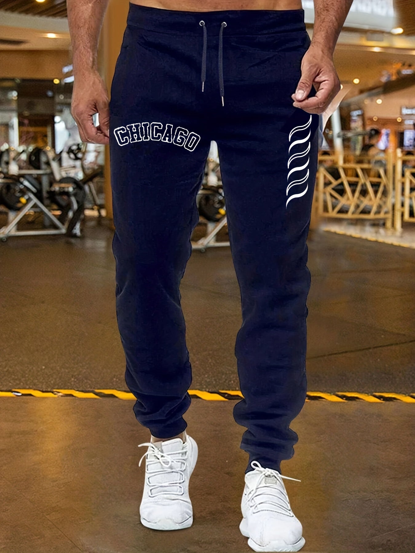 CHICAGO Graphic Print Men's Stylish Sweatpant Casual Jogger Pants
