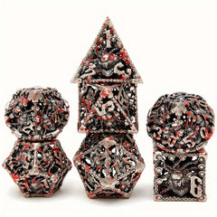 7pcs Hollow-eyed Monster Metal Polyhedral Dice Set
