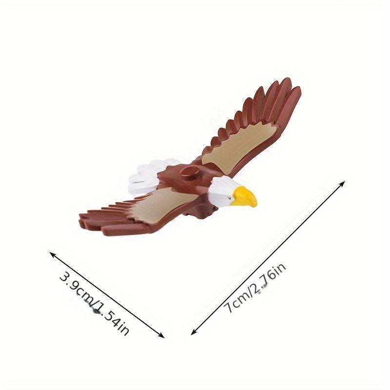 2pcs Bald Eagle Animals Birds Building Blocks Accessories Fun MOC Scene Gift